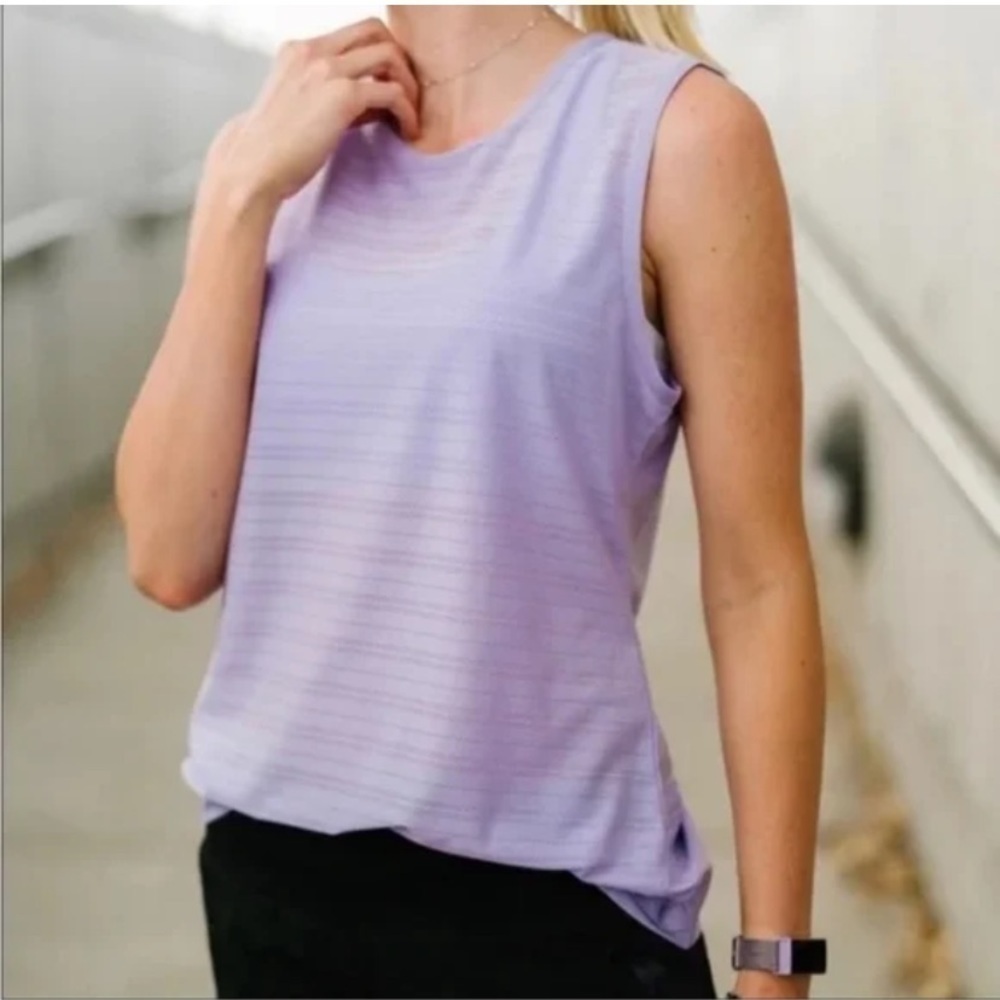 ZYIA Active Lavender Performance Perforated Workout Tank